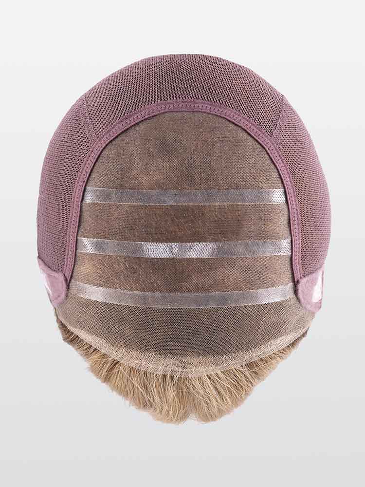 Emotion Deluxe human hair wig by Ellen Wille with silicone tabs, lace front, monofilament top and 100% hand-tied cap for a natural look
