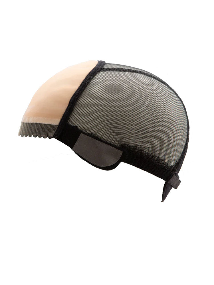 Dimples wig cap construction featuring a silk top, hand-tied back and sides for a natural look and feel.