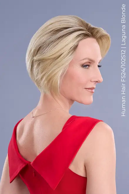 Side view of Ignite Human Hair by Jon Renau featuring SmartLace™ front and Remy hair for natural look and styling versatility.