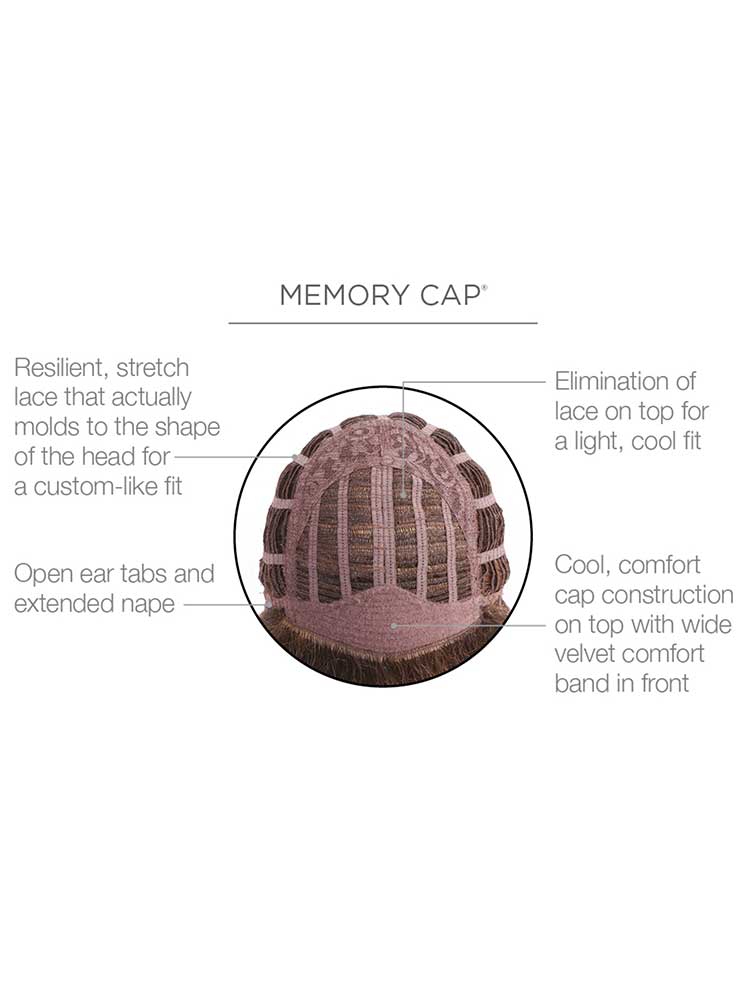 Raquel Welch Memory Cap® with open ear tabs and an extended nape.
