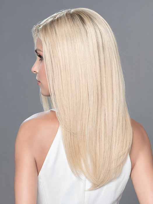 Back view Zora Human Hair Wig by Ellen Wille from the Perucci Collection – long human hair wig with natural movement in Light Champagne Rooted