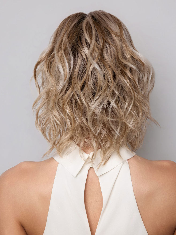 Terra ladies wig by Amore — rear view showing weft construction and nape length (15.2cm)