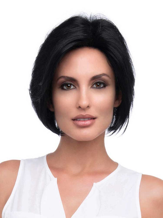 Abbey wig by Envy, a bob style shown in colour Black.