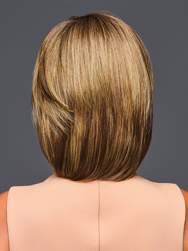 Back view All The Rage Wig by Gabor, a chin-length bob with soft face-framing layers and a wispy side-swept fringe.