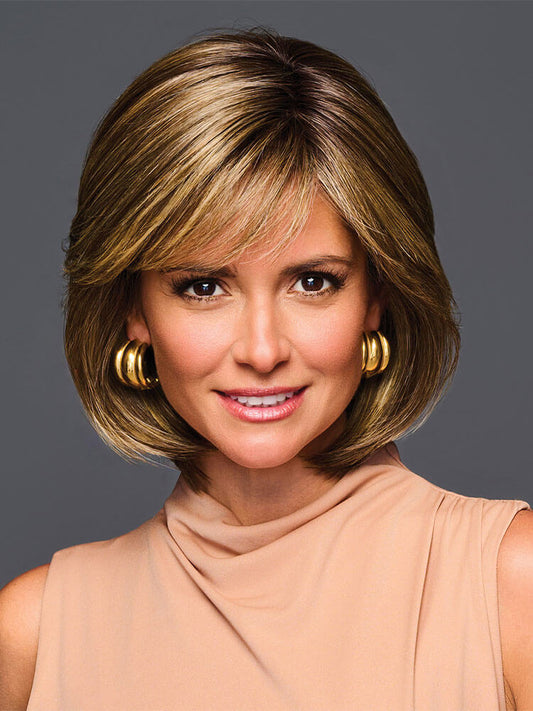 All The Rage Wig by Gabor, a chin-length bob with soft face-framing layers and a wispy side-swept fringe.