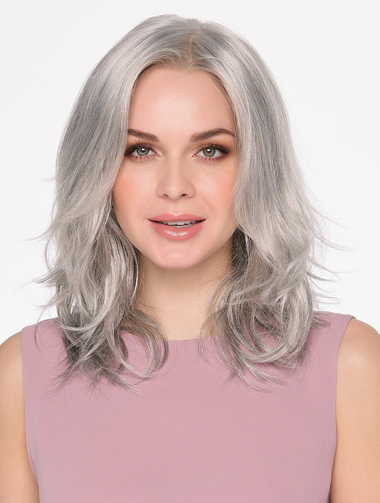 Front view Amanda wig by Envy – soft waves with lace front and SoSoft Cap for natural style and all-day comfort