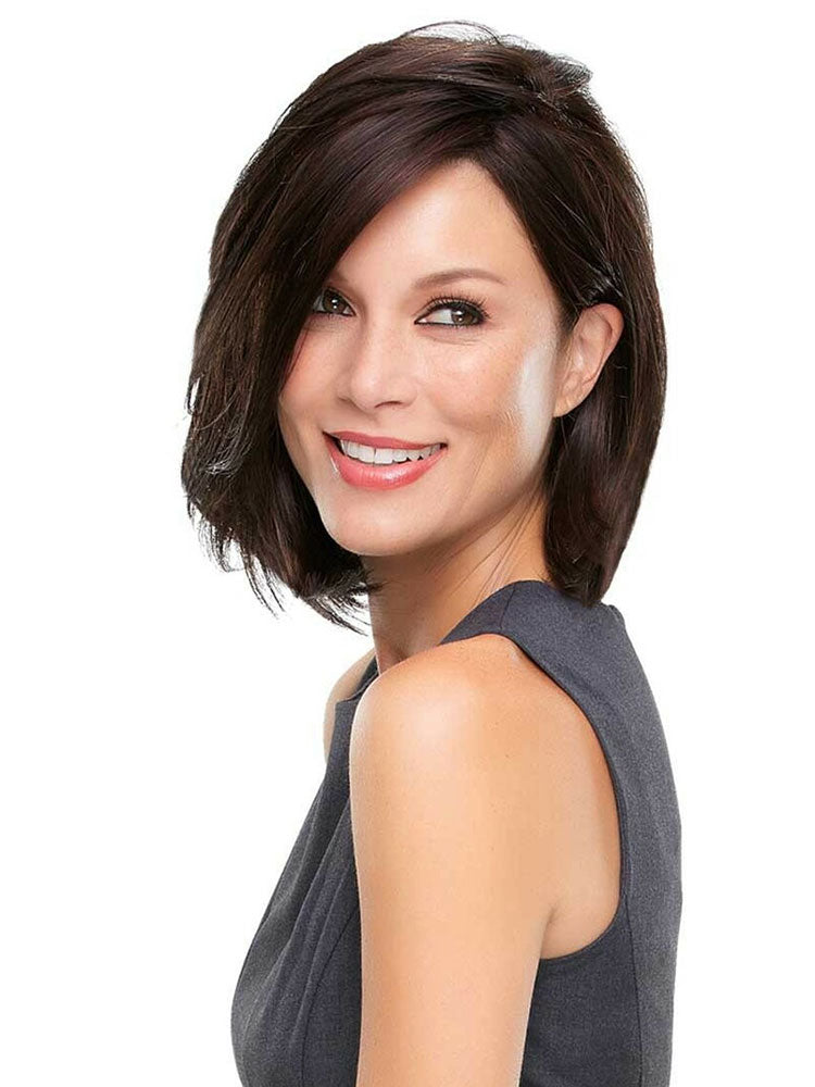 Cameron wig by Jon Renau’s SmartLace Collection, featuring a lace front and monofilament top in colour Raspberry Truffle.