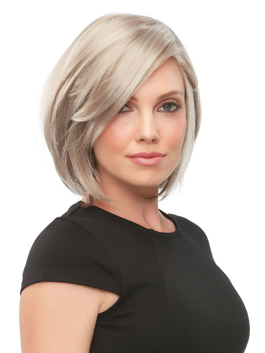 Kristi wig by Jon Renau is a bob style with a lace front and hand-tied monofilament top for a natural look.