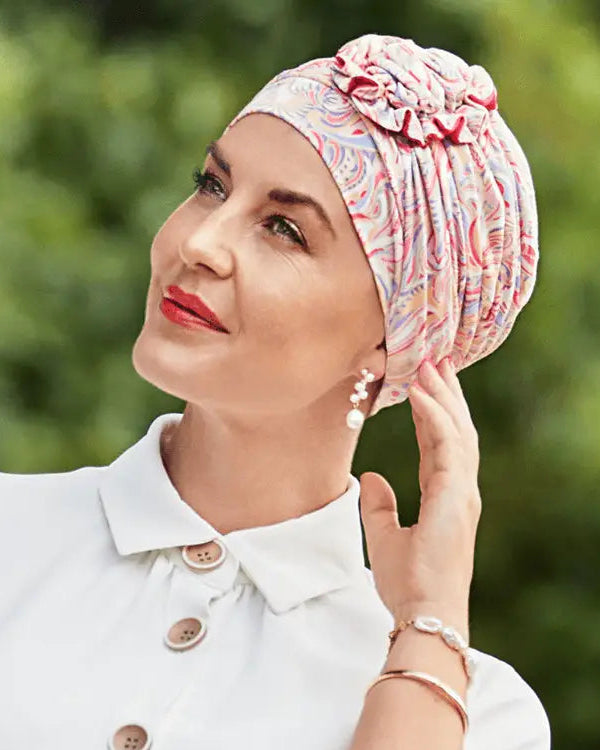 1008 Lotus Printed Turban - Christine Headwear