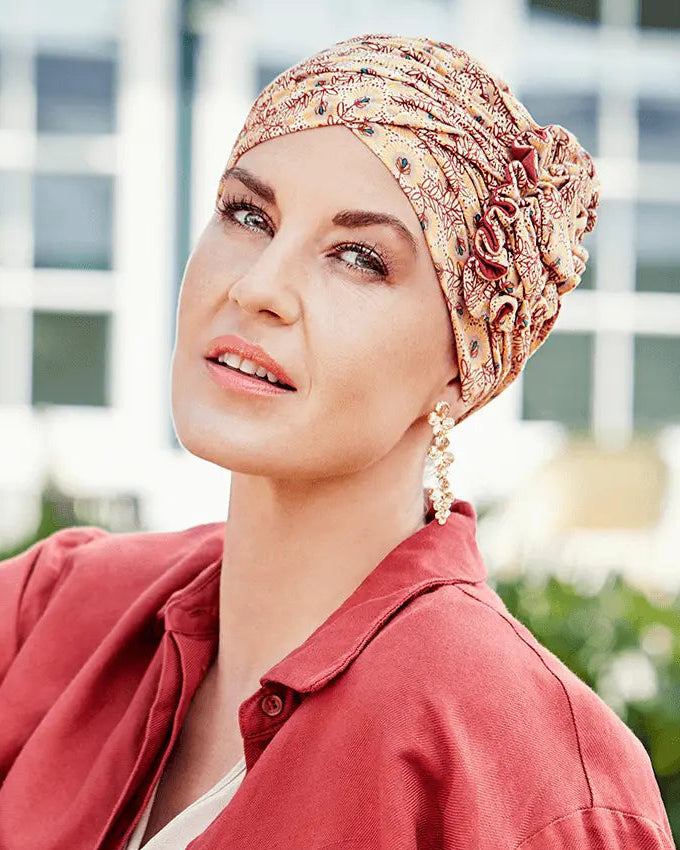 1008 Lotus Printed Turban - Christine Headwear