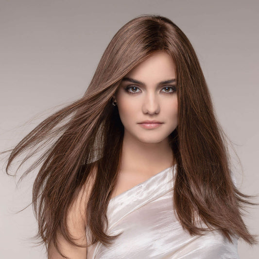 Obsession wig by Ellen Wille in Chocolate Mix – 100% Remy human hair with lace front, monofilament top and natural movement.