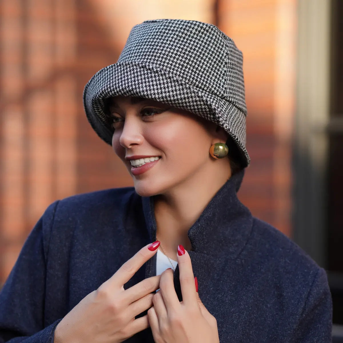 Olivia Hat by Masumi features soft bamboo lining and wool exterior, ideal for sensitive scalps and full coverage.