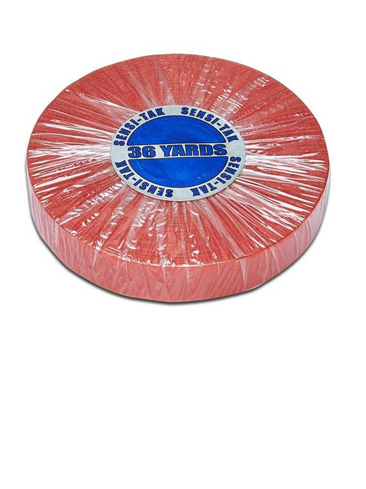 A roll of Sensi-Tak Extra Strong Wig Tape in clear colour, packaging displays the product name and length of 36 yards