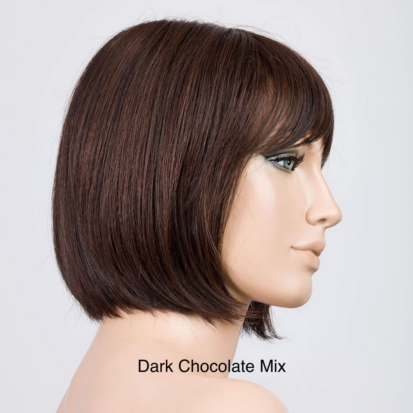 Side profile Sing Mono Part wig by Ellen Wille - a bob style shown in colour Dark Chocolate Mix.