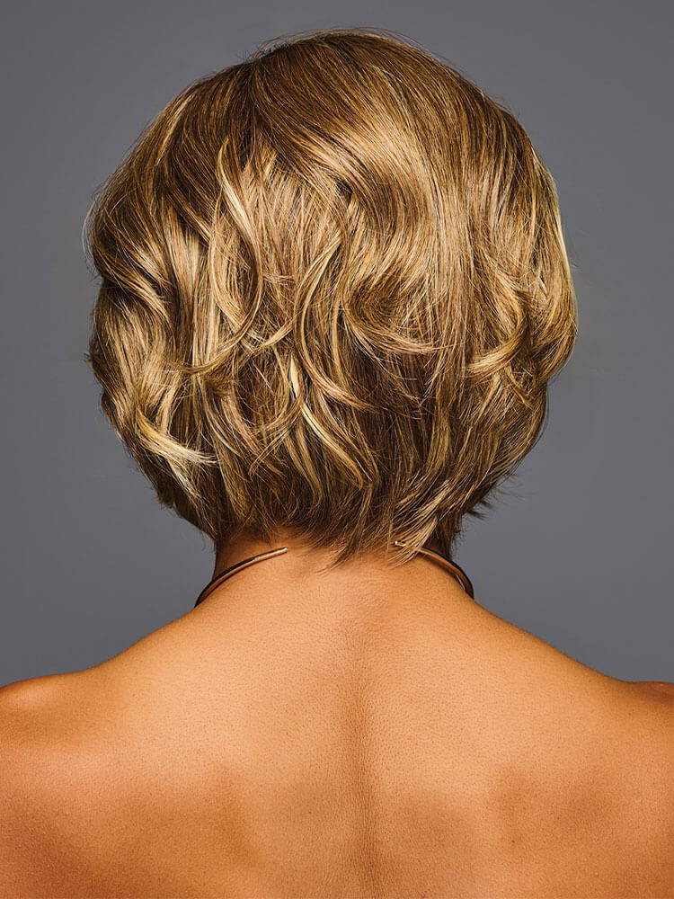 Back profile Trend Alert Luxury wig by Gabor is a beautiful collar-length style in colour Shaded Honey Pecan.