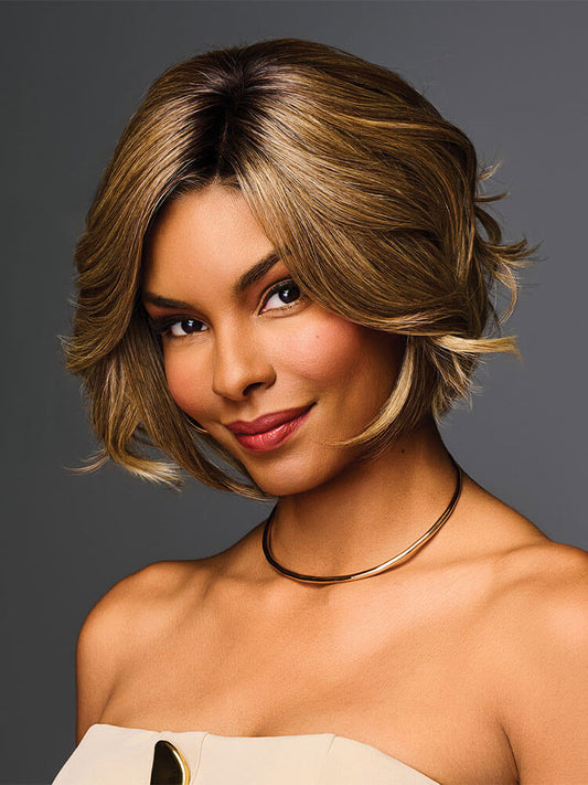 Trend Alert Luxury wig by Gabor is a beautiful collar-length style in colour Shaded Honey Pecan.