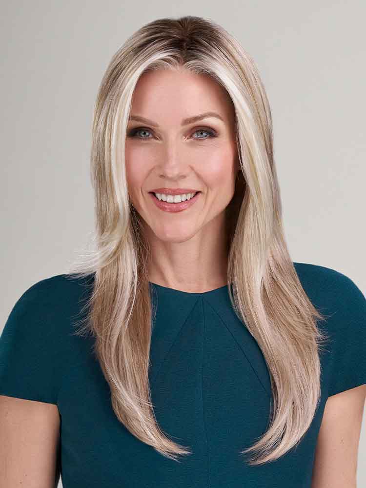 Zara Lite Jon Renau long layered ladies wig lace front monofilament Catalina Blonde