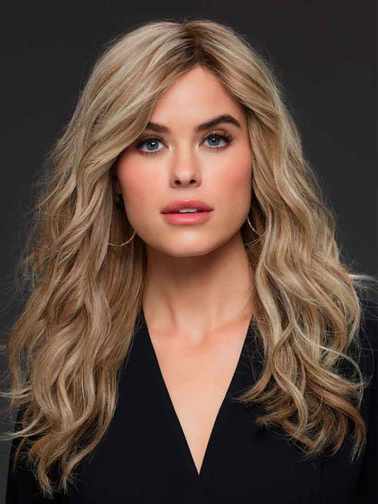 Angie human hair wig by Jon Renau – long layered style with lace front, monofilament top and 100% hand-tied cap for a natural look